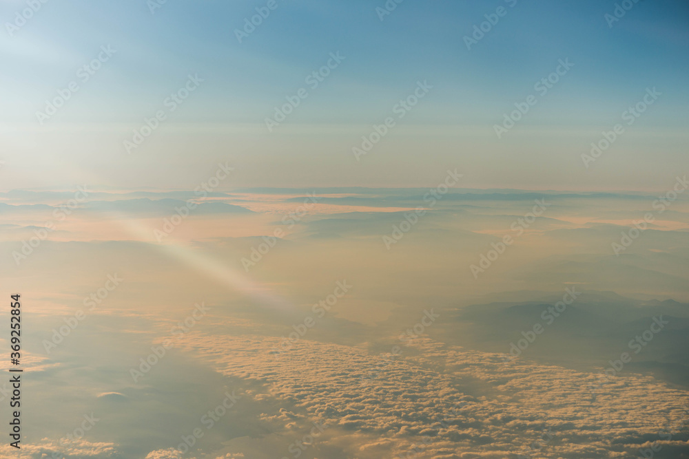 sunrise above the sky with morning scenic of cloudscapes 