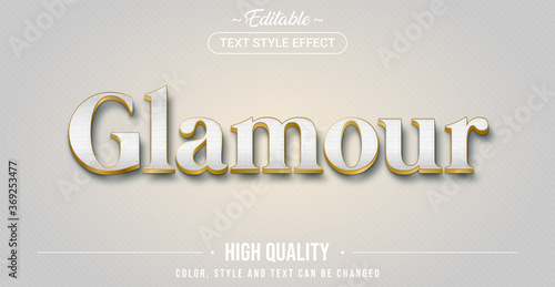 Editable text style effect - Glamour theme style.