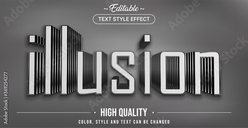 Editable text style effect - illusion theme style.