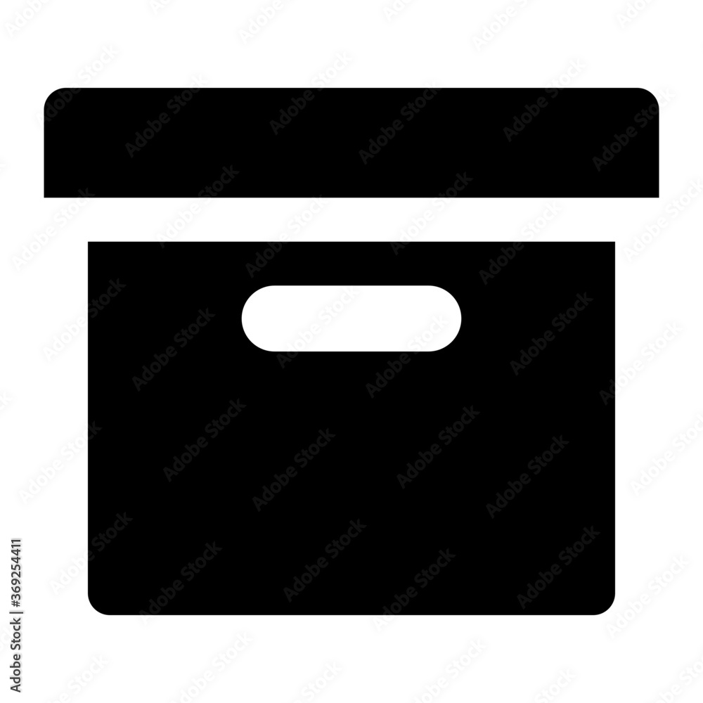 Cardboard Glyph Icon Vector Cardboard Glyph Icon Vector