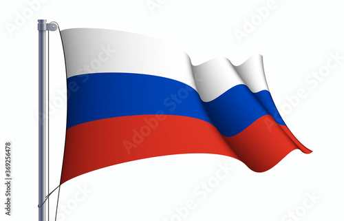 Free Download Russia flag state symbol isolated on background national banner. Greeting card National Independence Day of the Russian Federation. Illustration banner with realistic state flag of RF. - GFXLoad
