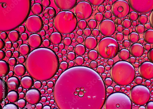 Abstract colorful bubbles. Holiday soft background with bright pink circles