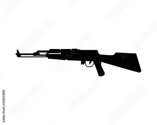 rifle weapon silhouette isolated icon