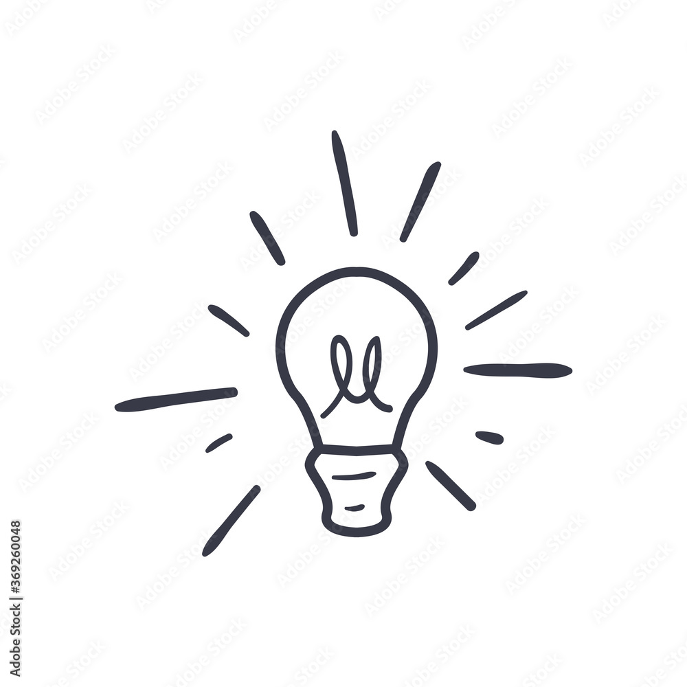 Fototapeta premium light bulb line style icon vector design