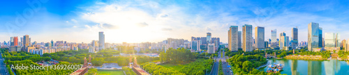 Urban Environment of Qiandeng Lake Park, Foshan City, Guangdong Province, China