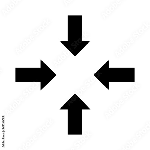 Web line icon. Four arrows