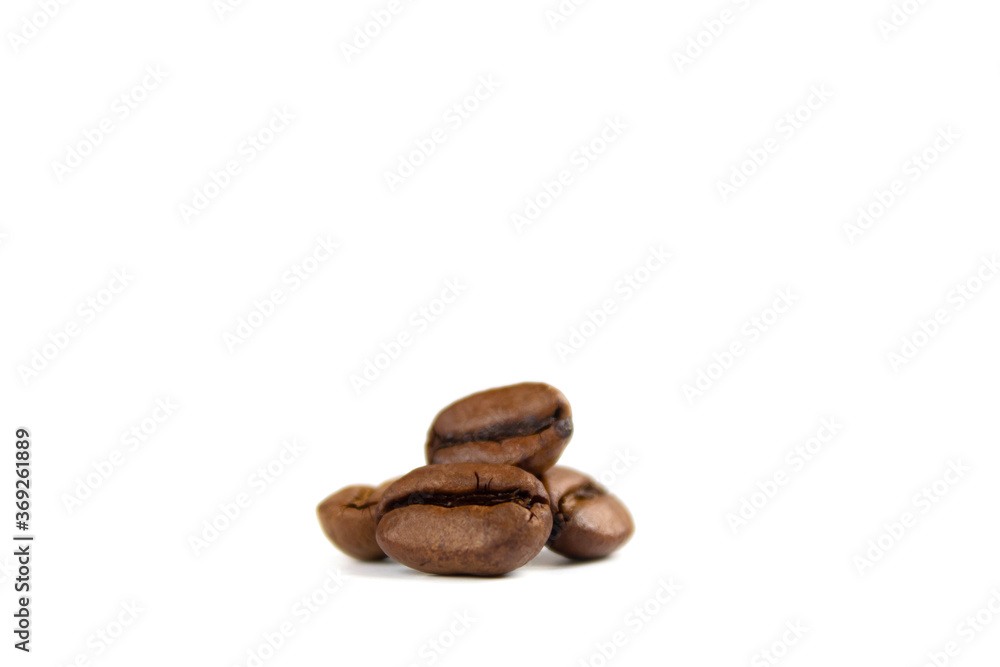 Fragrant coffee beans close up Fragrant coffee beans close up
