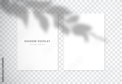 Vector set of transparent shadow overlay effects