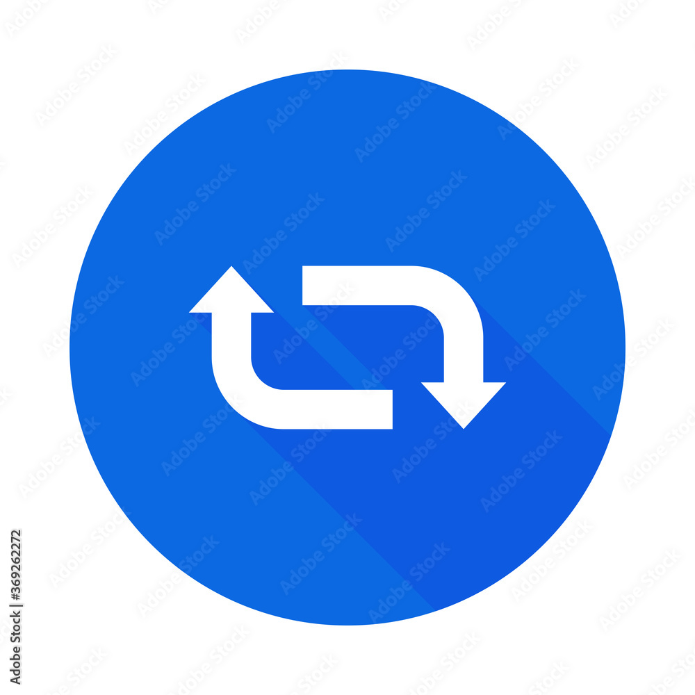 Refresh arrow loop vector icon. Reload, repeat, recycle icon Refresh arrow loop vector icon. Reload, repeat, recycle icon