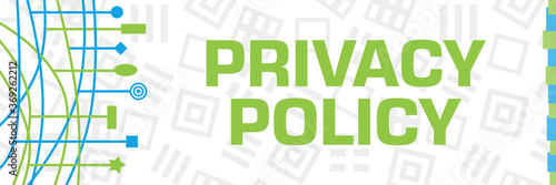 Privacy Policy Green Blue Curves Abstract Symbol Horizontal 