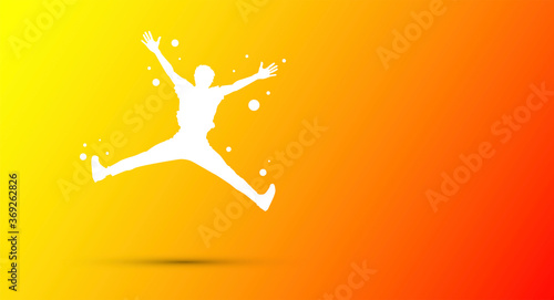 sagoma, salto, silhouette, felicità, gioia
