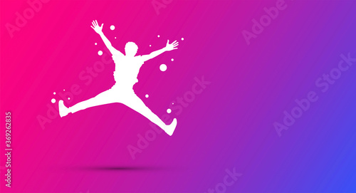 sagoma, salto, silhouette, felicità, gioia