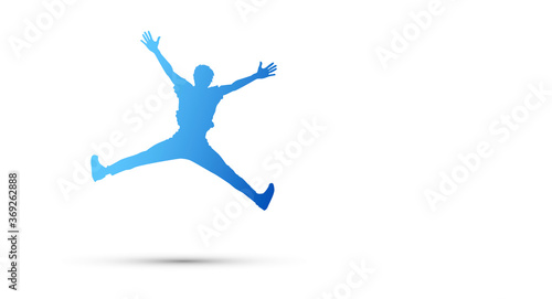 sagoma, salto, silhouette, felicità, gioia