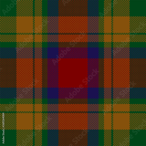 Pixel background vector design. Modern seamless pattern plaid. Square texture fabric. Tartan scottish textile. Beauty color madras ornament.