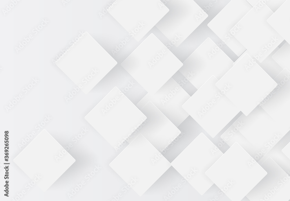 White abstract background with slight shadows, vector illustration