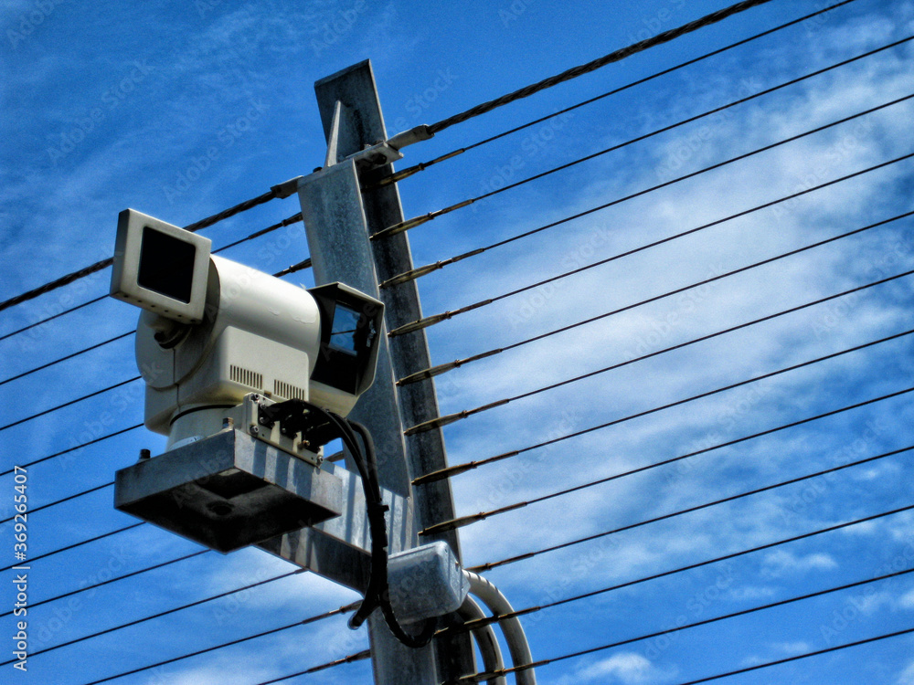 OTA-KU, TOKYO / Japan - 3 Jun, 2019 : Security camera of Haneda Airport. OTA-KU, TOKYO / Japan - 3 Jun, 2019 : Security camera of Haneda Airport.