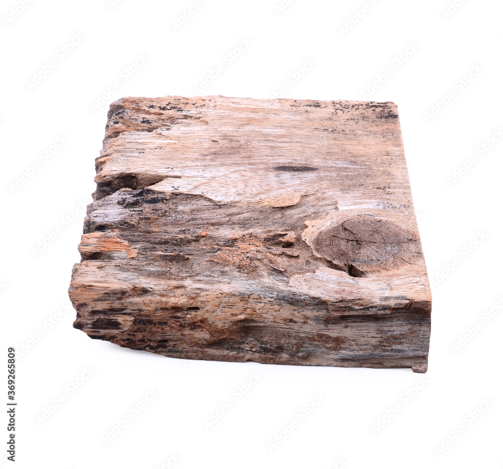 Fototapeta premium A teak wood plate isolate on white background