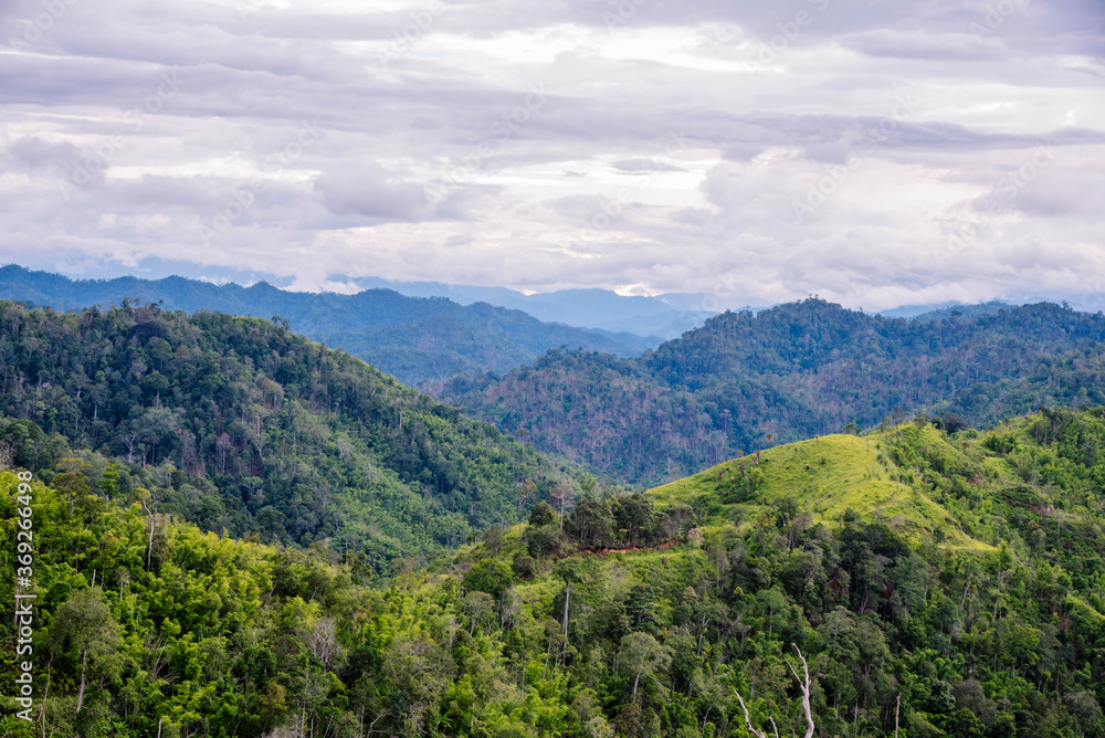 The complex mountains are full of forests. On the Tanaosri Mountains Suan Phueng District, Thailand The complex mountains are full of forests. On the Tanaosri Mountains Suan Phueng District, Thailand