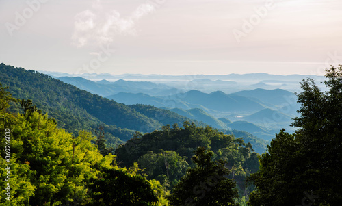 The complex mountains are full of forests. On the Tanaosri Mountains Suan Phueng District  Thailand