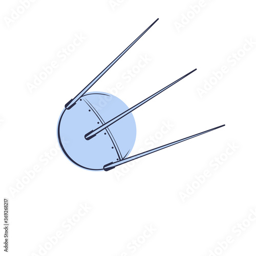 the first artificial satellite of the earth. launched the USSR from the R-7 launch vehicle