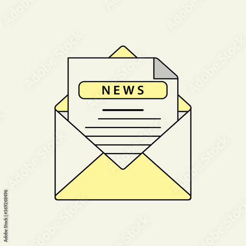 Envelope newsletter icon vector illustration