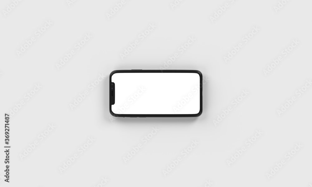Phone Top View Flat on Ground Landscape Realistic Phone Top View Flat on Ground Landscape Realistic