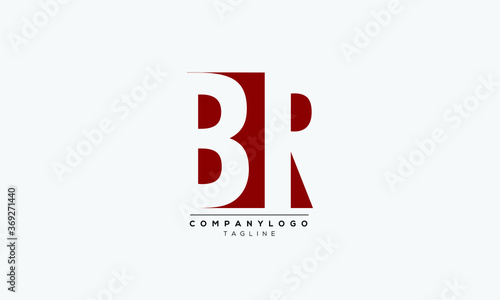 Alphabet letters Initials Monogram BR,RB,R and B
