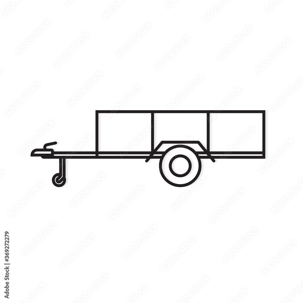 car trailer icon- vector illustration