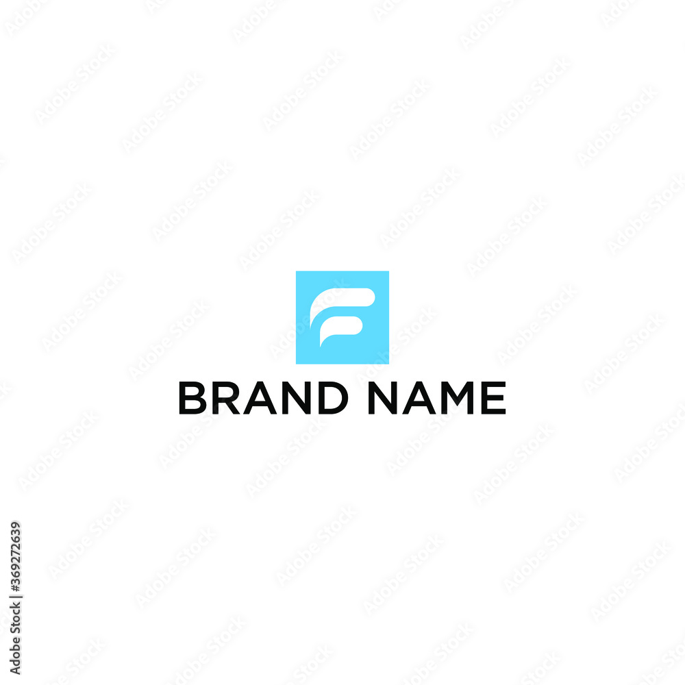 Modern unique Simple masculine letter F Logo for serious brand. Conveys elegant solid corporate firm professional services. 
