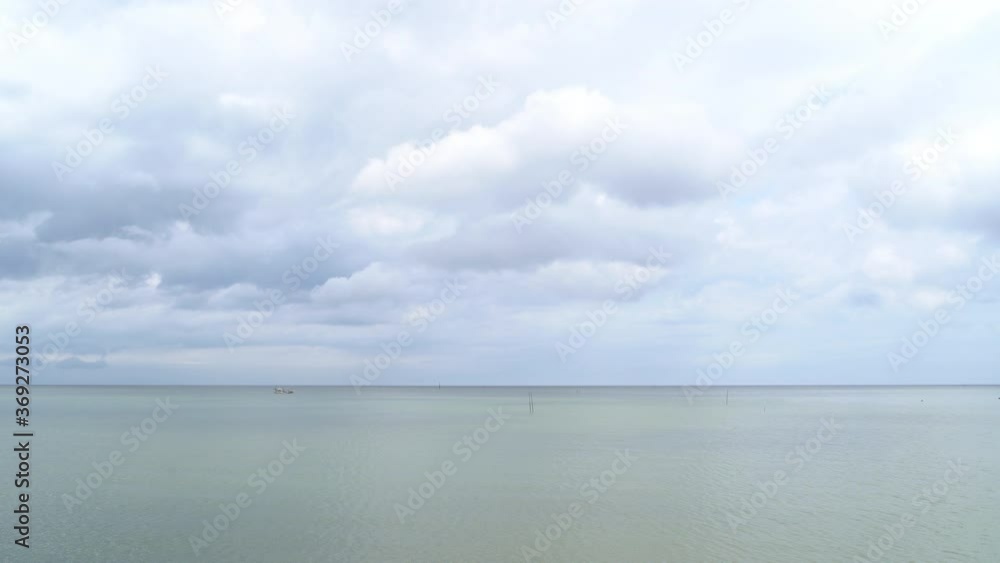 Seascape in cloudy morning in Japan. Without sounds Seascape in cloudy morning in Japan. Without sounds