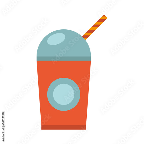 ice drink beverage with straw