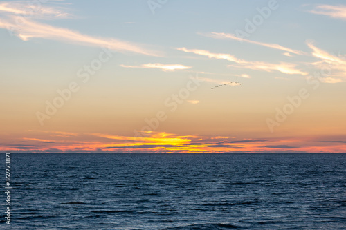 sunset over the sea