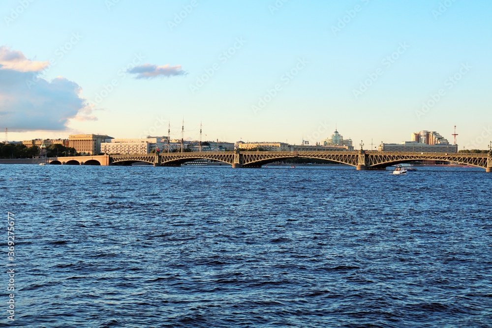 
Saint Petersburg bridge over the Neva river
