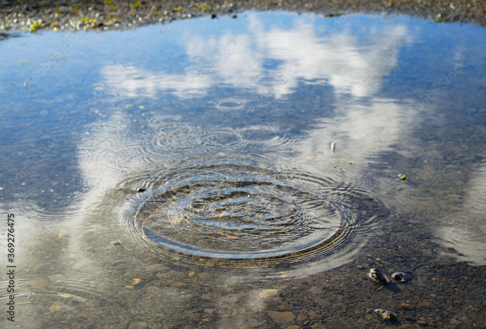 水たまり 波紋 素材 Stock 写真 Adobe Stock