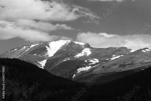 Mountain with snow in black and white © Allen Penton