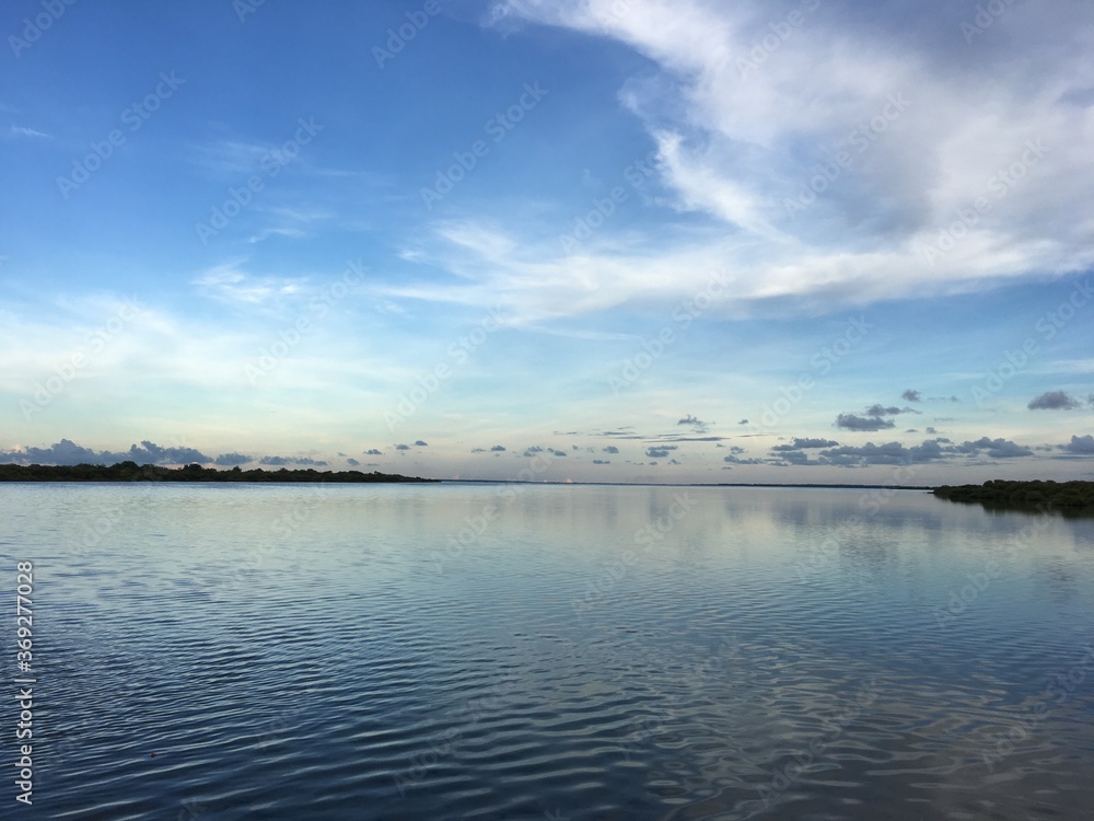 clouds over the river