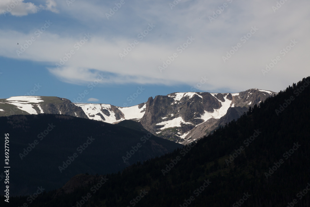 Winter mountain with snow