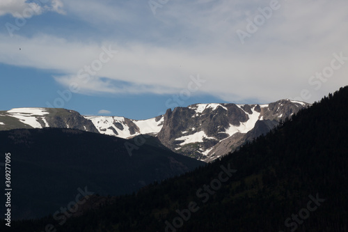 Winter mountain with snow