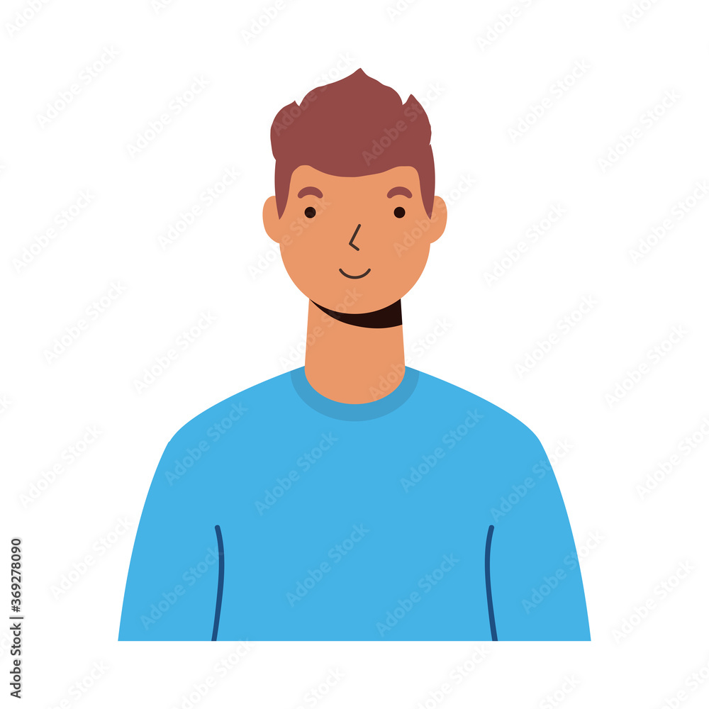 young man casual avatar character