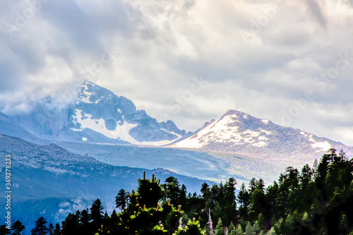 Winter mountain with snow