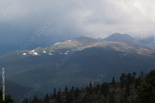 Winter mountain with snow