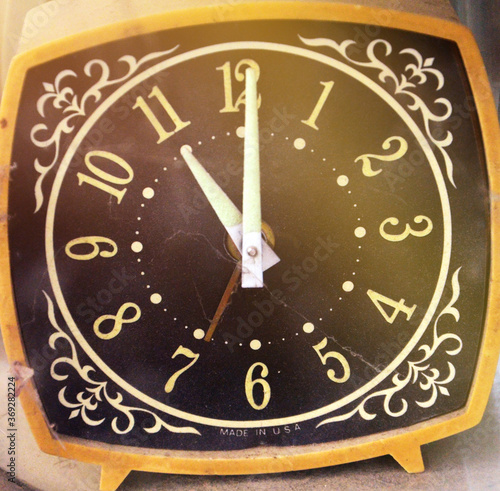 Old vintage Clock, effect added , time concept