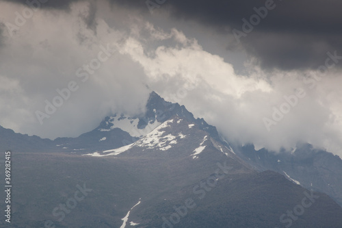 Winter mountain with snow