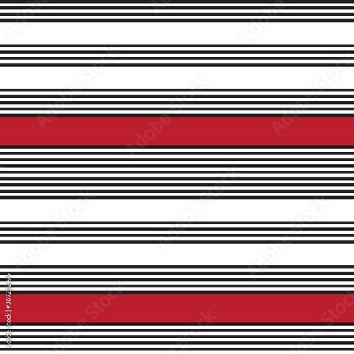 Red Stripe seamless pattern background in horizontal style