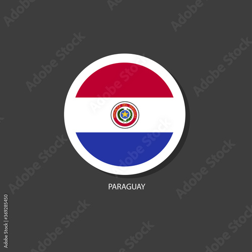 Paraguay flag Vector circle with flags. Free Download Paraguay flag Vector circle with flags. - GFXLoad