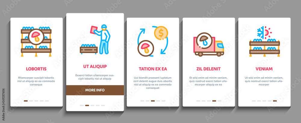Mushroom Farm Plant Onboarding Mobile App Page Screen Vector. Mushroom Farm Agriculture Planting And Harvest, Natural Organic Product Delivery Illustrations Mushroom Farm Plant Onboarding Mobile App Page Screen Vector. Mushroom Farm Agriculture Planting And Harvest, Natural Organic Product Delivery Illustrations