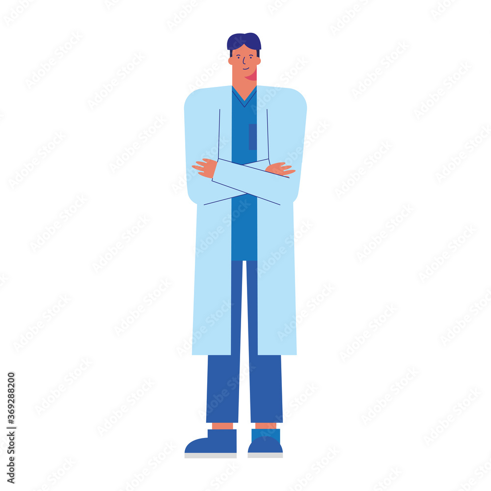 professional doctor worker avatar character