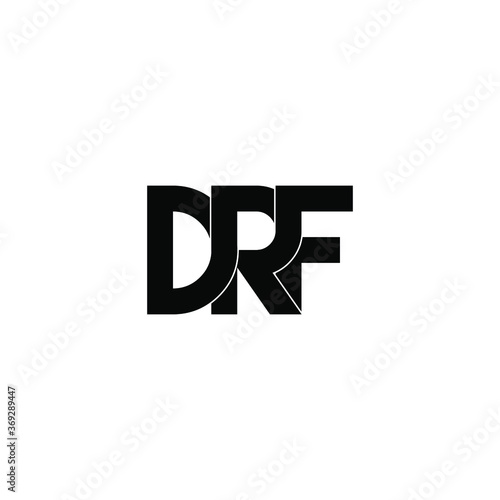 drf letter original monogram logo design