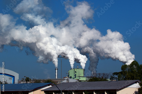 smoke from a chimney