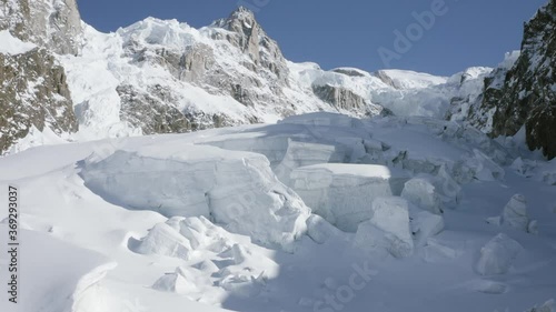 Wallpaper Mural drone view above ice toward the Mont blanc Torontodigital.ca